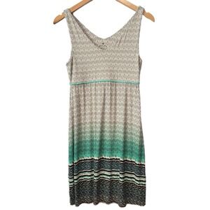 Athleta Size Small Strappy Dress Active Teal Blue Print Swim Sun Athletic